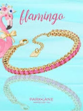 Park Lane Gold and Pink Tennis Bracelet